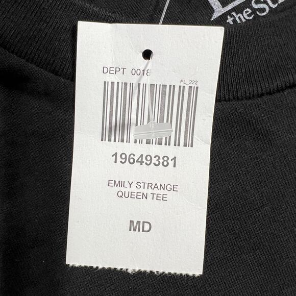 Emily the Strange T-Shirt Medium God Save the Strange Queen Tee Goth Emo Y2K NEW - Picture 6 of 6